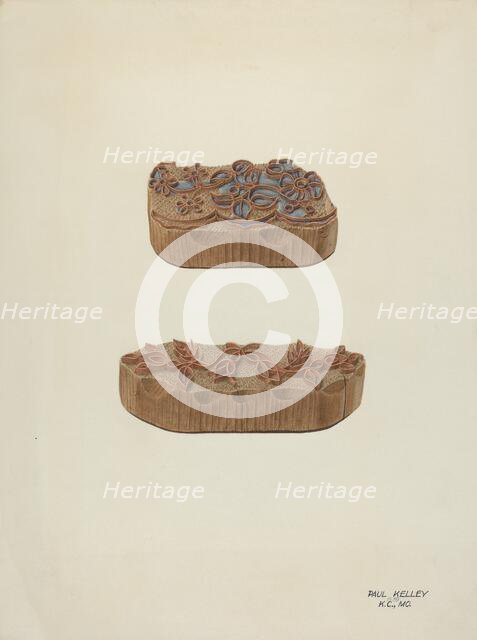 Printing Blocks, 1939. Creator: Paul Kelly.