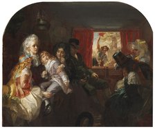 The return from flight: Louis XVI, Marie Antoinette, the Dauphin, Dauphiness, and Princess..., 1872. Creator: Ward, Edward Matthew (1816-1879).