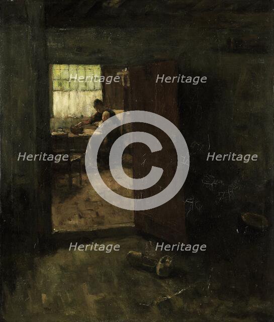 Domestic Interior with Country Woman and Child, c.1880-c.1907. Creator: Jacob Simon Hendrik Kever.