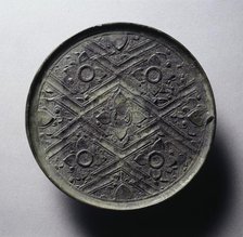 Mirror with Five Blossoms and Overlapping Lozenges, 4th century BC. Creator: Unknown.