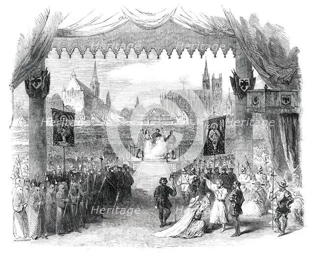 Scene the Last from "La Juive", at the Royal Italian Opera, 1850. Creator: Walter George Mason.