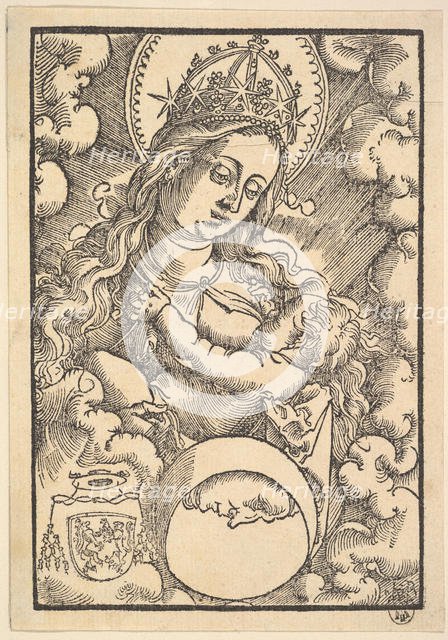 Madonna Lactans, from Enchiridon poeticum, 1515. Creator: Hans Baldung.