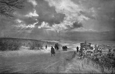 The Last German Roads; Around Verdun, winter evening: sunset on the snow.., 1917. Creator: Unknown.