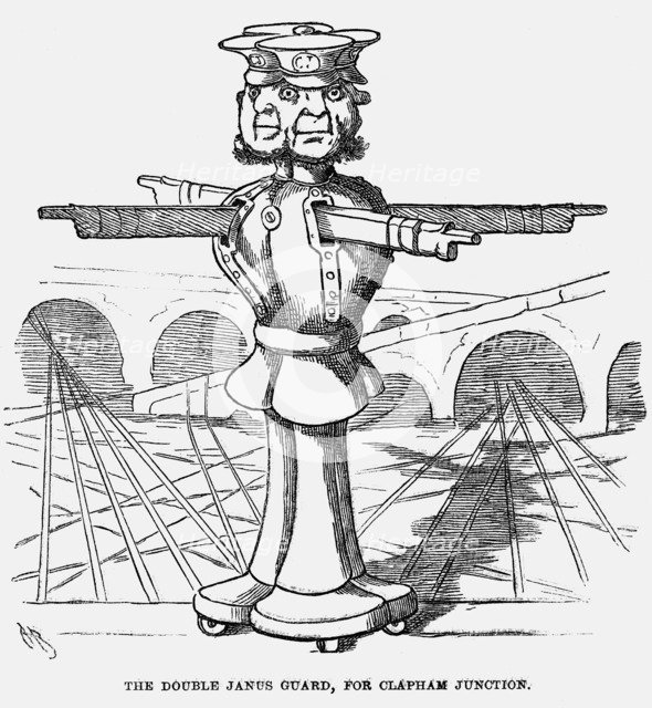 'The Double Janus Guard, for Clapham Junction', 1865. Artist: Charles Henry Bennett