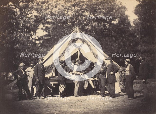 Operating Tent, Camp Letterman, Gettysburg, Pennsylvania, 1863. Creator: Possibly by Weaver Brothers.