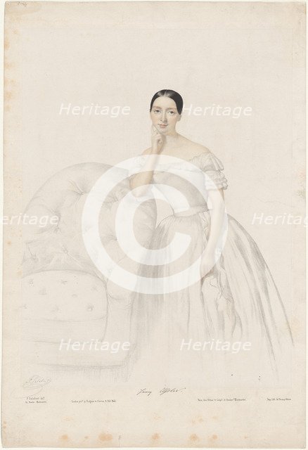 Portrait of the Ballet dancer Fanny Elssler (1810-1884), 1838.