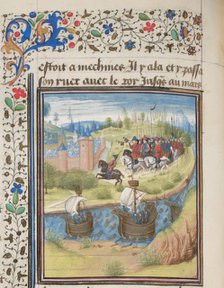 English king Richard I Lionheart conquered the island of Cyprus in 1191. Miniature from the Historia by William of Tyre, 1460s. Artist: Anonymous  