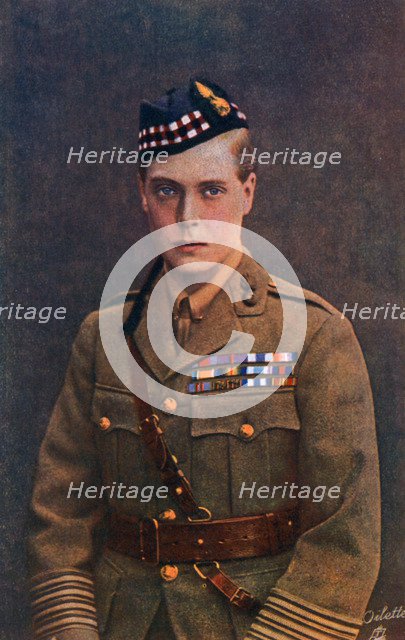 Edward, Prince of Wales, in army uniform, early 20th century.  Creator: Raphael Tuck & Sons.