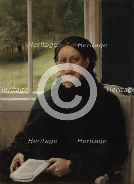 Portrait of the Artist's Mother Alexandra Edelfelt, 1883. Creator: Albert Edelfelt.