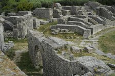 Partial view of the amphitheater ruins, ancient city of Salona, Solin, Croatia, 2018.  Creator: Unknown.