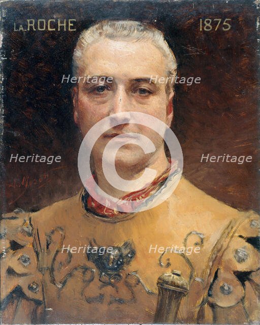 Portrait of Jules Laroche (1841-1925), member of the Comédie-Française, in stage costume, c1885. Creator: Aime Morot.