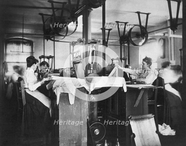 Bureau engraving & printing - stamp division, between 1890 and 1910. Creator: Frances Benjamin Johnston.