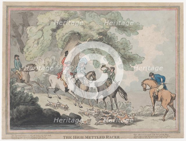 The Hunter (from The Life of a Racehourse, or The High-Mettled Racer), July 20, 1789., July 20, 1789 Creator: Thomas Rowlandson.