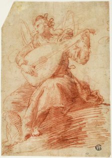 Angel Playing a Lute, n.d. Creator: Jacopo Confortini.
