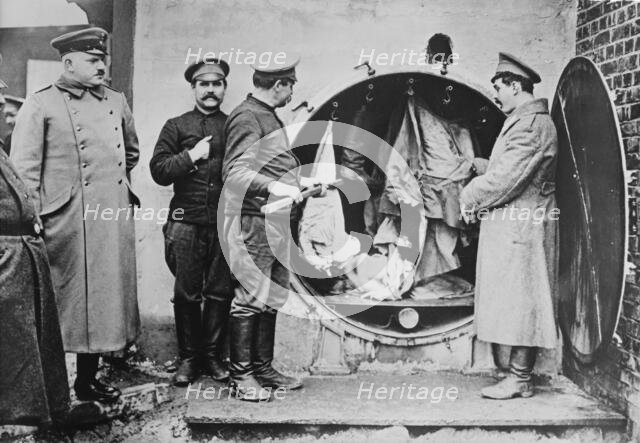 Doberitz, disinfecting clothing, between c1910 and c1915. Creator: Bain News Service.
