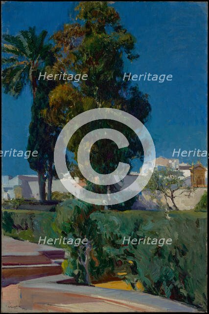 Corner of the Garden, Alcazar, Sevilla, 1910. Creator: Joaquin Sorolla y Bastida.