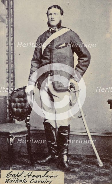 Capt. Hamlin, Waikato Cavalry,  c.1860. Creator: Unknown.