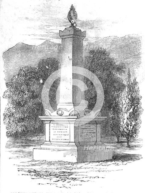 Monument to the Royal Marines erected in the cemetery, Hong-Kong, China, 1861. Creator: Unknown.