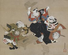 The Actors Ichikawa Danjuro II as Soga no Goro and Ogawa Zengoro as Kudo Suketsune, ca. 1715. Creator: Torii Kiyonobu I.