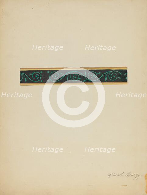 Wall Paper Border, c. 1936. Creator: Vincent Burzy.