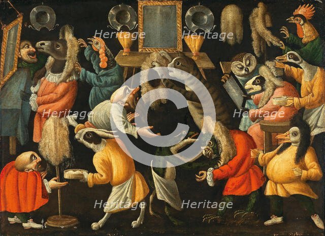 At the Wigmakers, Second Half of the 17th cen.. Creator: Maestro della Fertilità dell'Uovo (active End of 17th cen.).