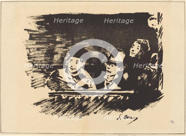 Au Paradis (In the Balcony), late 19th century. Creator: Edouard Manet.