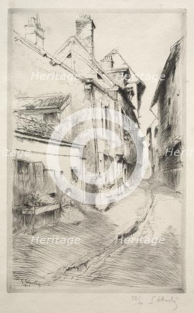 La rue de lEcole à Troyes, 1902. Creator: Gustave Leheutre (French, 1861-1932).