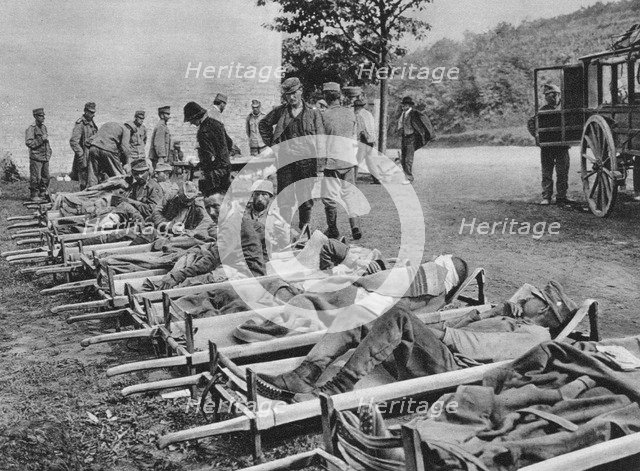 Austrian soldiers on the way to hospital, Battle of the Isonzo, World War I, 1915. Artist: Unknown