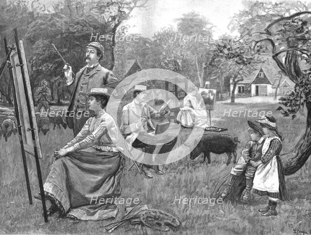 ''A Day with the Sketching Club at Bushey', 1890. Creator: Unknown.