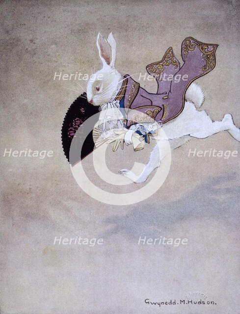 The White Rabbit in a hurry, 1922. Creator: Gwynedd M Hudson.