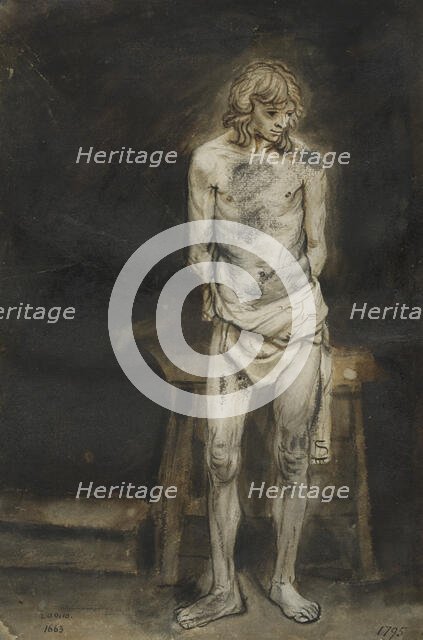 Portrait male model, c1660. Creator: Samuel van Hoogstraten.