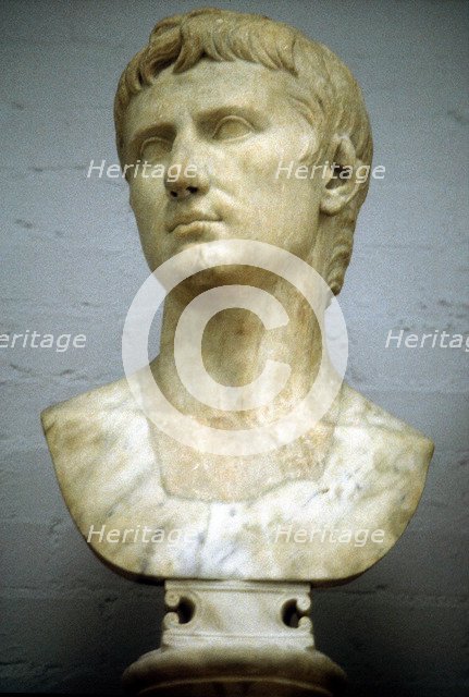 Augustus Caesar - Gaius Julius Caesar Octavianus (63 BC-14 AD), first Roman Emperor. Artist: Unknown