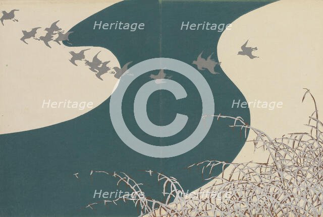 River in Winter (Fuyu no kawa). From the series "A World of Things (Momoyogusa)", 1909-1910. Creator: Sekka, Kamisaka (1866-1942).