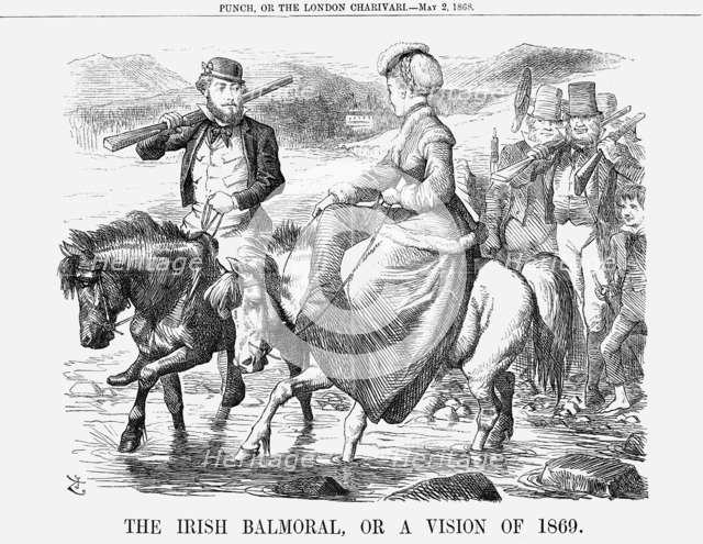 'The Irish Balmoral, Or A Vision of 1869', 1868. Artist: John Tenniel