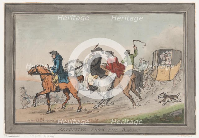 Returning from the Races, December 1, 1791., December 1, 1791. Creator: Thomas Rowlandson.