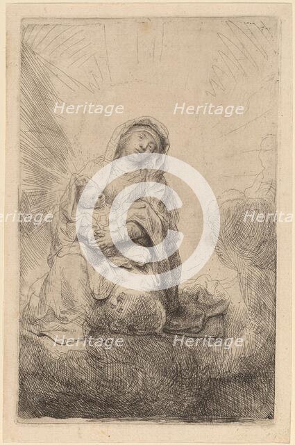 Virgin and Child in the Clouds, 1641. Creator: Rembrandt Harmensz van Rijn.