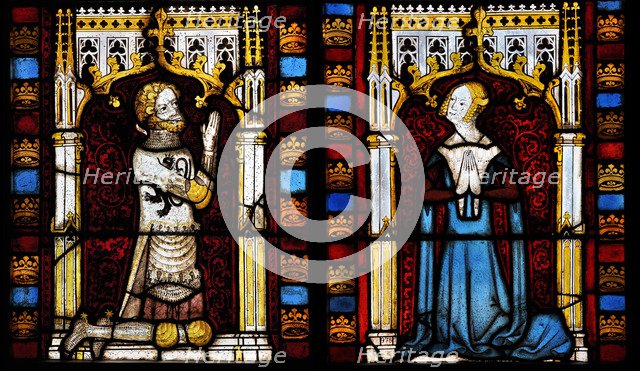 A lord and his wife, Mid of the 14th cen.. Artist: Netherlandish master  