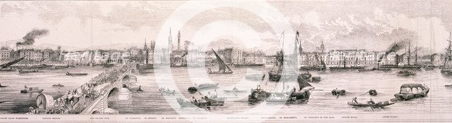 London from the River Thames, 1844 Artist: Frank Vizetelly  