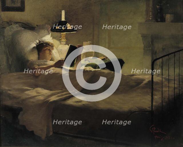 Evening Reading, 1884. Creator: Georg Pauli.