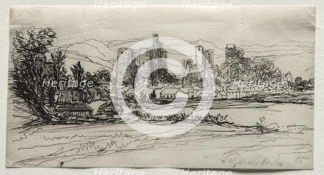 Kidwelly Castle, 1859. Creator: Francis Seymour Haden (British, 1818-1910).