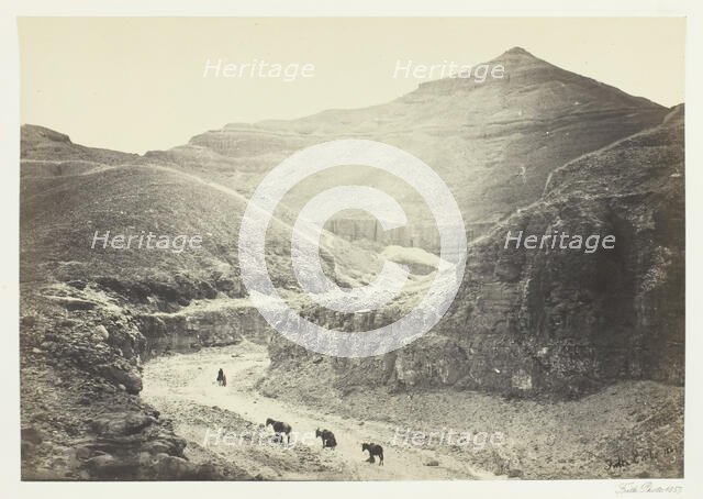 Valley of the Tomb of the Kings, Thebes, 1857. Creator: Francis Frith.