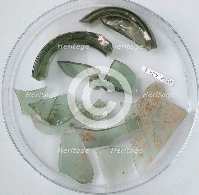 Glass Fragments, Coptic, 4th century. Creator: Unknown.