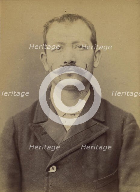 Bernard. Paul, Auguste. 32 ans, né à Crest (Drôme). Employé. Excitation au meurtre, anarch..., 1894. Creator: Alphonse Bertillon.