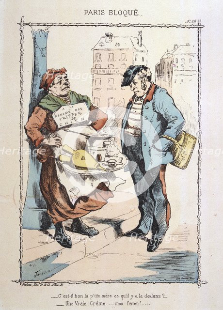 Paris besieged, 1870-1871.  Artist: Anon