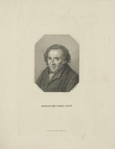 Portrait of Moses Mendelssohn (1729-1786) , 1818. Creator: Bollinger, Friedrich Wilhelm (1777-1825).