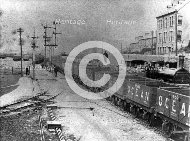 Coal sidings, Taff Vale Railway - Ocean coal wagons, c1900s. Creator: Unknown.