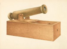 Cannon-shaped Ballot Box, c. 1941. Creator: Joseph Ficcadenti.