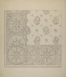 Linen Towel - Flower Design, c. 1937. Creator: Katherine Hastings.
