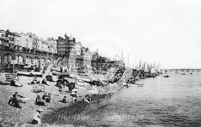 Brighton beach, East Sussex, c1900s-1920s. Artist: Unknown