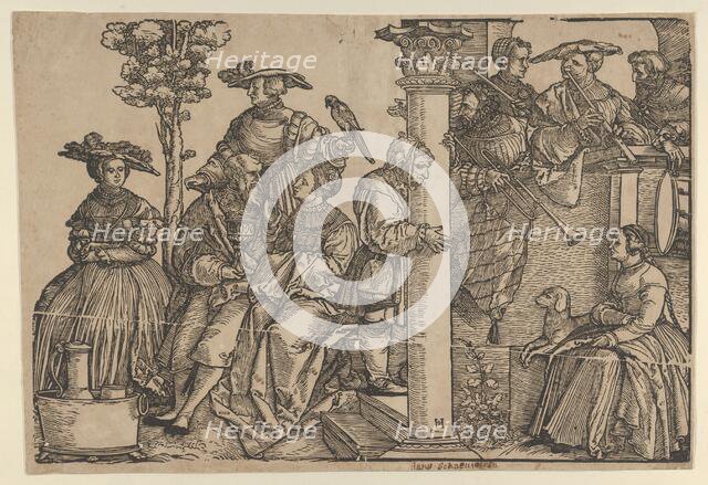 Musicians and Onlookers. Creator: Hans Schäufelein the Elder.